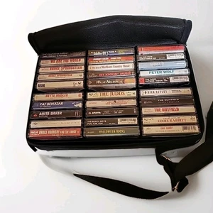 80's Rock Cassettes Lot Of 30/W Carrying Case/Springsteen/The Outfield/The Tubes - Picture 1 of 13