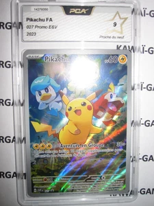 POKEMON PIKACHU FA 027 promo E&V AVENTURE EN GROUPE FRANCAIS PCA 9 NOT Psa - Picture 1 of 3