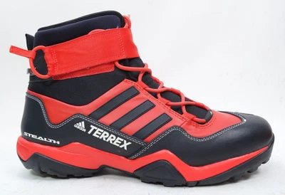 Adidas Terrex Hydro Lace Stealth Hiking Boots High Men Size 10 Red Trail Outdoor - Image 1 of 4