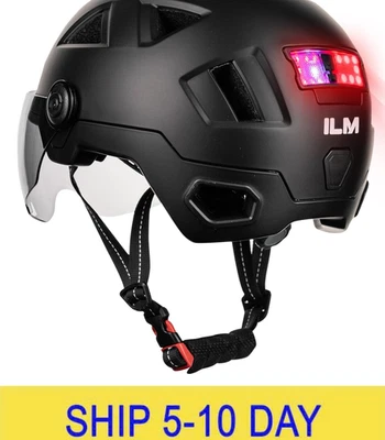ILM Smart Adult Bike Helmet with Automatic G-Sensor Turn Signal & Brake Warning - Image 1 of 4