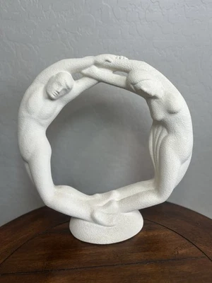 Royal Haeger Eternidad Círculo de Amor Arte Cerámica Escultura Estatua 14"x15" Foto 1 de 4