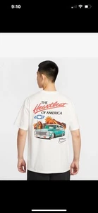 Nike Blazer x Devin Booker x Chevy Max90 Tee | Sz LARGE | Sail Surf Blueš„ - Picture 1 of 3