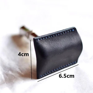 1PC Double Edge Safety Razor Head Sleeve Protective Case Leather Without Raz AF - Picture 1 of 7