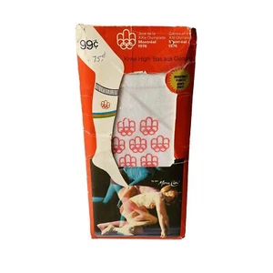 Montreal Olympics 1976 Ladies Knee High Socks Stockings Mona Lisa Vintage NOS - Bild 1 von 13