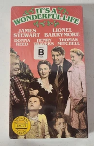 It's A Wonderful Life 1987 Original Uncut Classic VHS Unopen Sealed Black&White - Picture 1 of 5