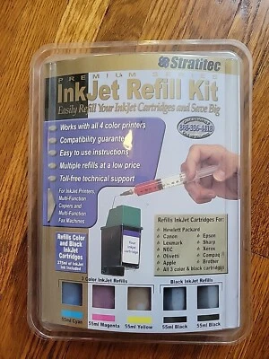 Stratitec Ink Jet Refill Kit Premium Series HP Canon Epson Compaq Lexmark Other - Image 1 of 2