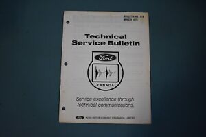 1979 Ford Technical Service Bulletin TSB Manual 179 Mustang F100 350 Bronco +