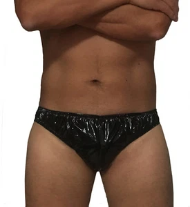 soft PVC Slip 20056L black Lack Hose Unterhose Unterwäsche Herrenslip Schutzhose - Bild 1 von 3