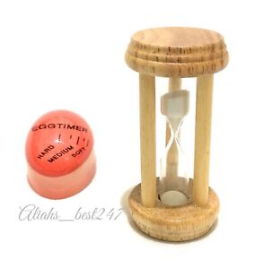 Wooden Sand Egg Timer Decorative Hourglass / Colour Changing Egg Boiling Timer.