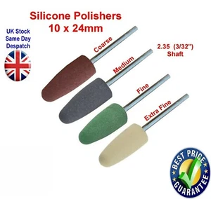 Polierwerkzeug 10 x 24 mm mit 2,35 mm Schaft (3/32") rotierend Zubehör Schleifen UK - Bild 1 von 10