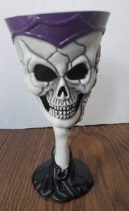 Skeleton Skull Plastic Wine Goblet Halloween Bones  7.5" Gothic - Picture 1 of 9