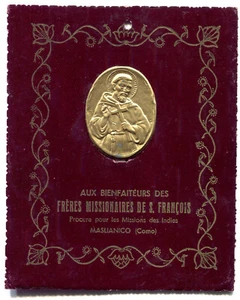 image pieuse santini holy card.Bienfaiteurs des Frères Missionnaires.St-François - Imagen 1 de 2