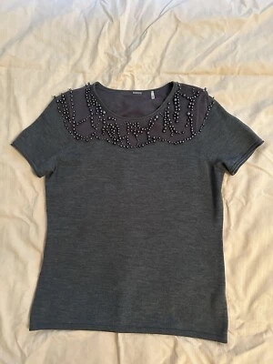 Elie Tahari羊毛短袖节拍毛衣 — 第 1/4 张图片