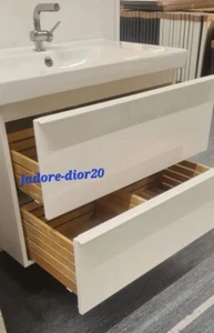 ⚜️ IKEA Godmorgon Badezimmer Waschbeckenschrank 801.955.36 Hochglanz 60x47x58 - Bild 1 von 4