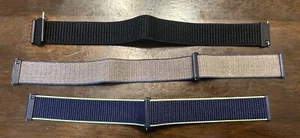 Nylon Loop Fit Bit Band, 5.5”-9.2”, Black/lime/ Blue (set Of 3)- Great Condition - Zdjęcie 1 z 8