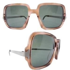 70er Jahre Neostyle Sonnenbrille, gebürstete Metallbügel, Made in Germany, Unisex - Bild 1 von 5
