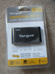 Targus Universal 33-in-1 Card Reader/Writer MultiCard USB 2.0 Reader w/USB Cable - Picture 1 of 2
