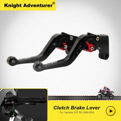 Palancas de embrague de freno cortas R6 LOGO para YAMAHA YZF R6 YZF-R6 1999-2022 YZFR6 Foto 1 de 4