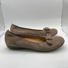 Gabor Hovercraft Slip On Flats Shoes Bow Brown Leather Womens Size 5.5
