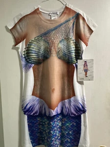 New Faux Real Mermaid Shirt Dress Size S Pool Cruise markystore - Picture 1 of 4