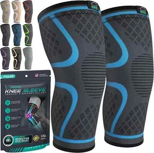 Modvel Compression Knee Brace for Women & Men-  Pair of Knee Support Braces - Picture 1 of 21