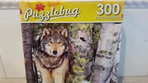 NEW 300 Piece Jigsaw Puzzle Sealed 18.25" x 11" Puzzlebug Gray Winter Wolf  - Picture 1 of 8