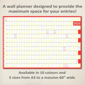 2025 MAXIMUM SPACE Wandplaner / Kalender - 5 Größen, 10 Farben, gefaltet/gerollt - Bild 1 von 11