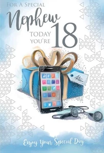 Tarjeta de cumpleaños para un sobrino especial hoy tienes 18 años disfruta de tu día especial - 18 - Imagen 1 de 2