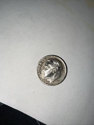 1967 Roosevelt Dime No Mint Mark And WORN Error On "we Trust - Image 1 of 3