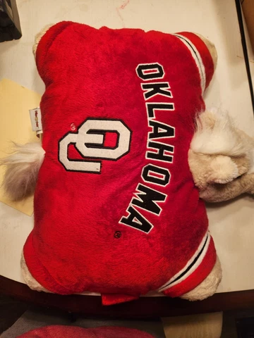 Oklahoma Sooners Large 18" Mascot Pillow Pet - NCAA Cover