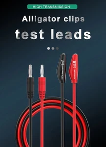 BEST Alligator Test Clips Clamp Multi Meter Test Leads Cable Red & Black 010-JP - Picture 1 of 10