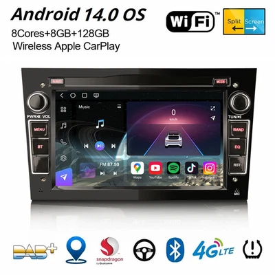 128GB Carplay Android 14 Autoradio GPS Opel Corsa C/D Astra Zafira Meriva Vivaro - Bild 1 von 4