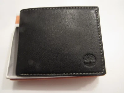 NWT Timberland black leather bifold wallet men - Image 1 of 4