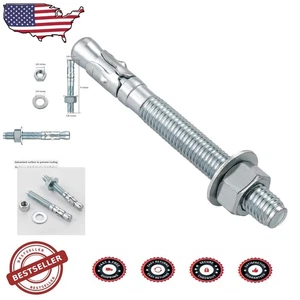 Durable 3/8x3" Alloy Steel Wedge Anchors - 50pc Concrete Fixings - Picture 1 of 8