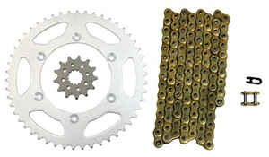 Cadena de transmisión dorada 520x114 y piñones 13/50 para Yamaha WR450F se adapta a 2007-2021 - Imagen 1 de 1