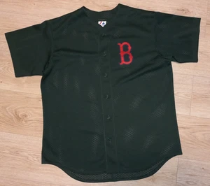 Boston Red Sox Baseball Jersey Majestic Dark Green Mesh Size L mint/unworn - Picture 1 of 5