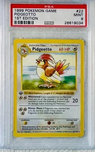 Pidgeotto 1. Edition Shadowless Base Set Rare 22/102 Pokemon PSA 9 MINT - Bild 1 von 1