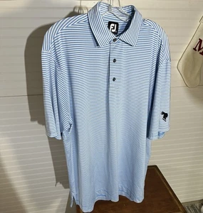 FootJoy Polo Shirt Mens L Striped Golf Performance Lightweight Breathable Athle - Picture 1 of 6