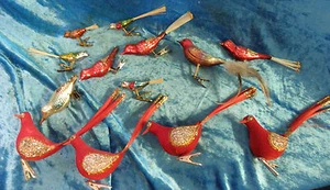 Lote 13 Adornos Decoración Hogar Pájaros Vintage Lata Y Fieltro - Imagen 1 de 5