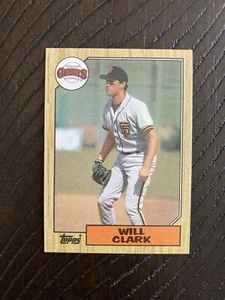 Will Clark ~ 1987 Topps #420 ROOKIE ~ Miscut Error (Back) "Frank Wills" - Bild 1 von 2