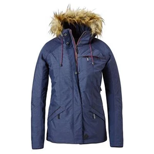 Womens Parka Coat Jacket Waterproof Double Zip Pocket Winter Warm Fur Hooded - Picture 1 of 1