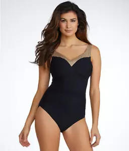 Fantasie Monaco Soft Cup Swimsuit UK 32D 6192 Stardust Black New Swimwear (37) - Picture 1 of 3