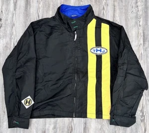 Rare Vintage TOMMY JEANS Sport Tech Denim Jacket 90s Hilfiger Size Large H3 - Picture 1 of 11