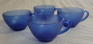  RESISTENTE BRAZIL Cobalt Blue Glass 2 1/2" Cups Set Of 4 - Picture 1 of 8
