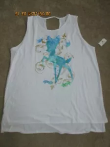 DIsney Boutique Bambi womens 1X tank top shirt keyhole back neck colorful NWT - Picture 1 of 4