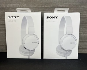 [X2] Sony MDR-ZX110 ZX Series Headphones White MDRZX110 Wired Over Ear - Picture 1 of 3