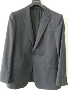 EMPORIO ARMANI 'DAVID LINE' MEN'S NAVY CHECK VIRGIN WOOL JACKET - SIZE 44 (IT54 - Picture 1 of 10
