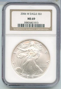 Dólar De Plata Americano 2006-W Eagle NGC MS69 - SR377 - Imagen 1 de 2