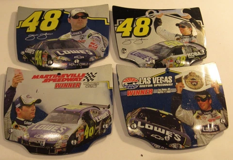 Lot of 4 different Jimmie Johnson Lowes Refrigerator Magnets - NASCAR Cover