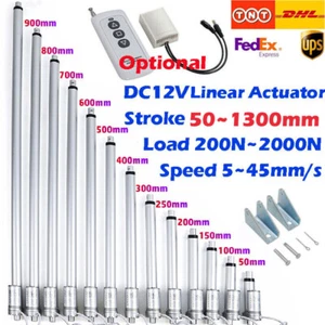 12V Electric Linear Actuator 2-52inch Optional 250N 700N 900N 2000N Fast 45mm/s - Picture 1 of 42